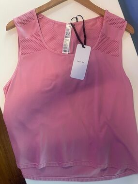 NWT Varley Nova Seamless Crop  Mesh-Shoulder Athletic Tank L/XL